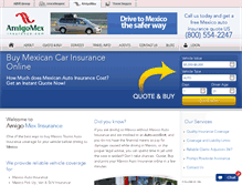 Tablet Screenshot of amigomexinsurance.com